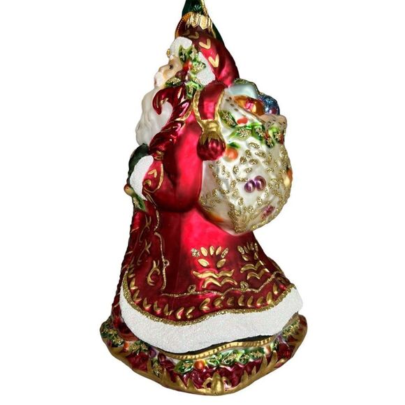 Fitz and Floyd 9" 2004 santa oversized numbered glass ornament - Picture 7 of 12